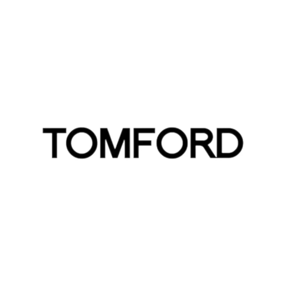 Schwarzes TOM FORD Logo auf weißem Hintergrund, minimalistisches Markenlogo