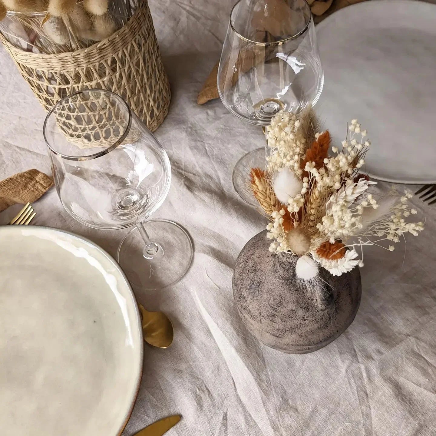 Masion Oline - Trockenblumen - COUNTY CHIC - kleiner Strauß natürlicher Trockenblumen