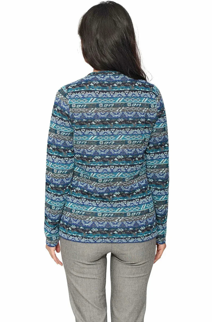 Apu Kuntur - Alpaka Strickjacke TAMIA – Jacquard-Cardigan aus 100% Baby Alpaka