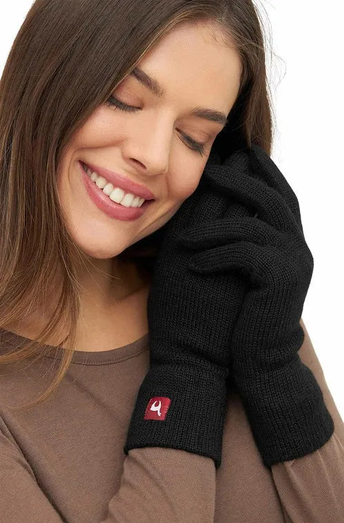 Apu Kuntur - Alpaka Fingerhandschuhe Uni – 100 % Baby‑Alpaka