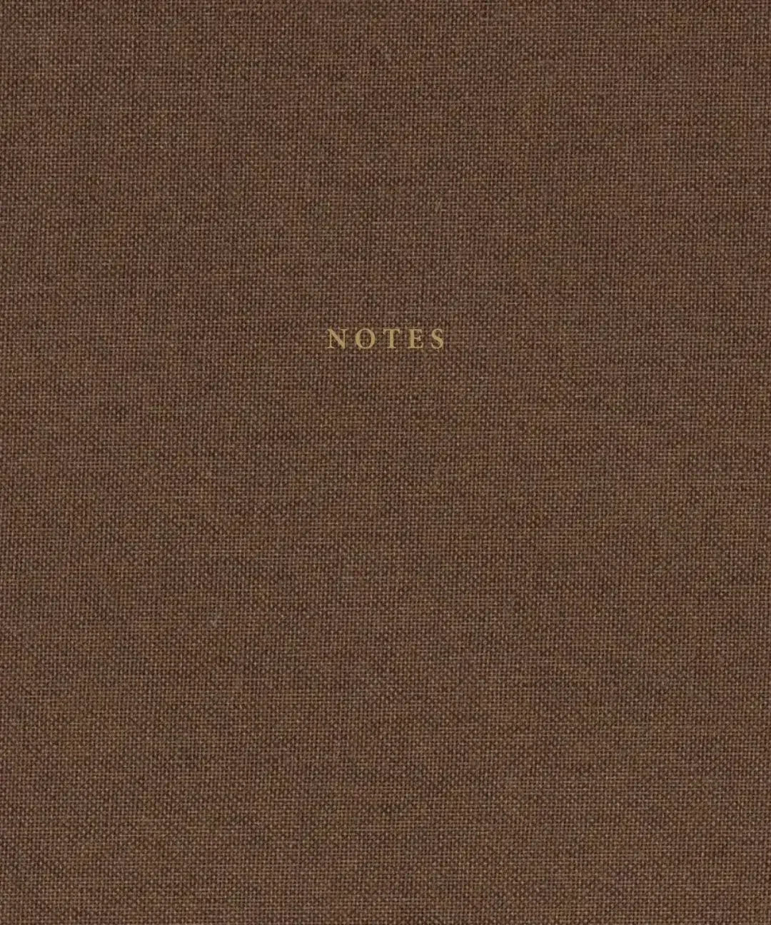 Notizbuch - aus braunem Leinen und Gold