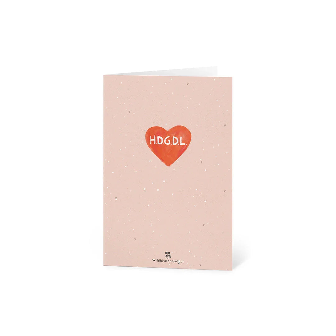 Grußkarte - HDGDL - Hab dich ganz doll lieb