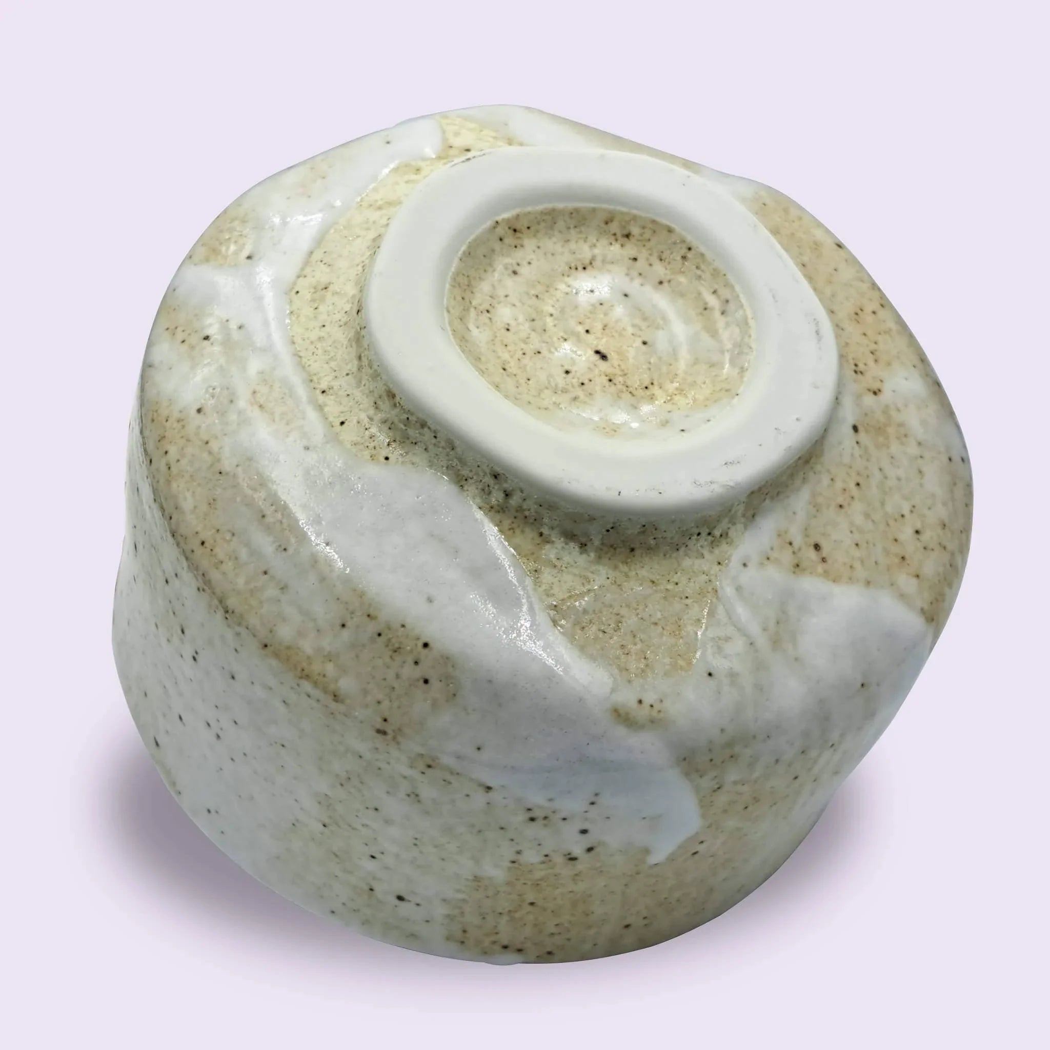 Japanische Matcha Schale - Chawan Yuki - handgemacht aus Keramik - 12x8cm