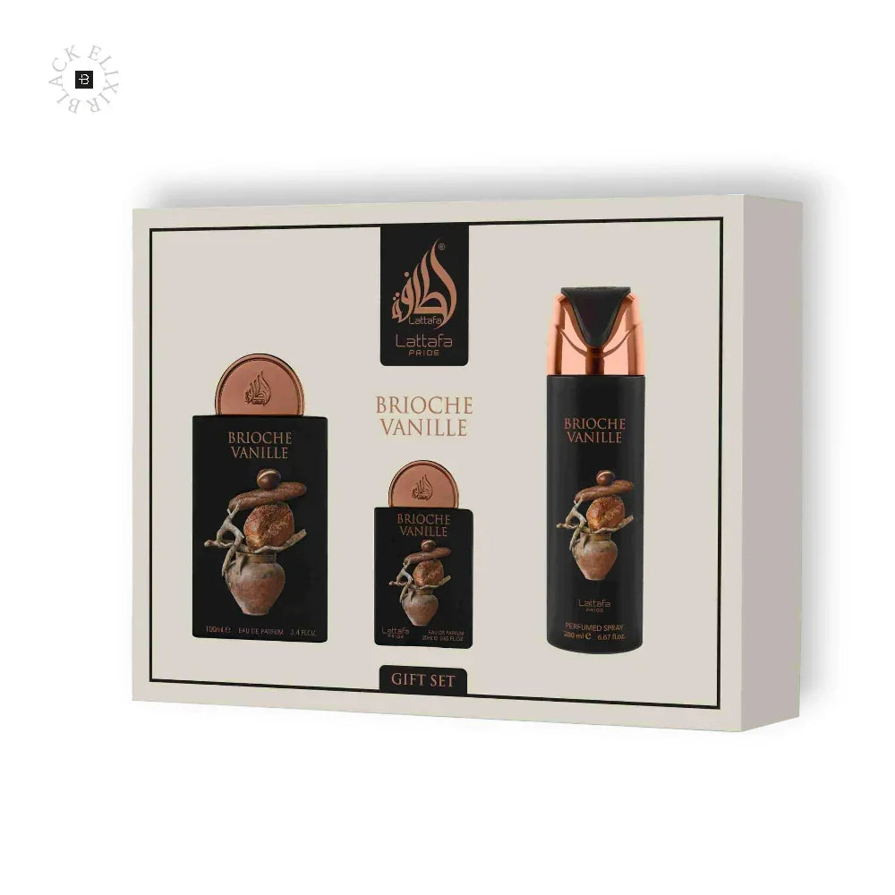 Lattafa Brioche Vanille Eau de Parfum Set - BLACK ELIXIR - Maison de Parfum