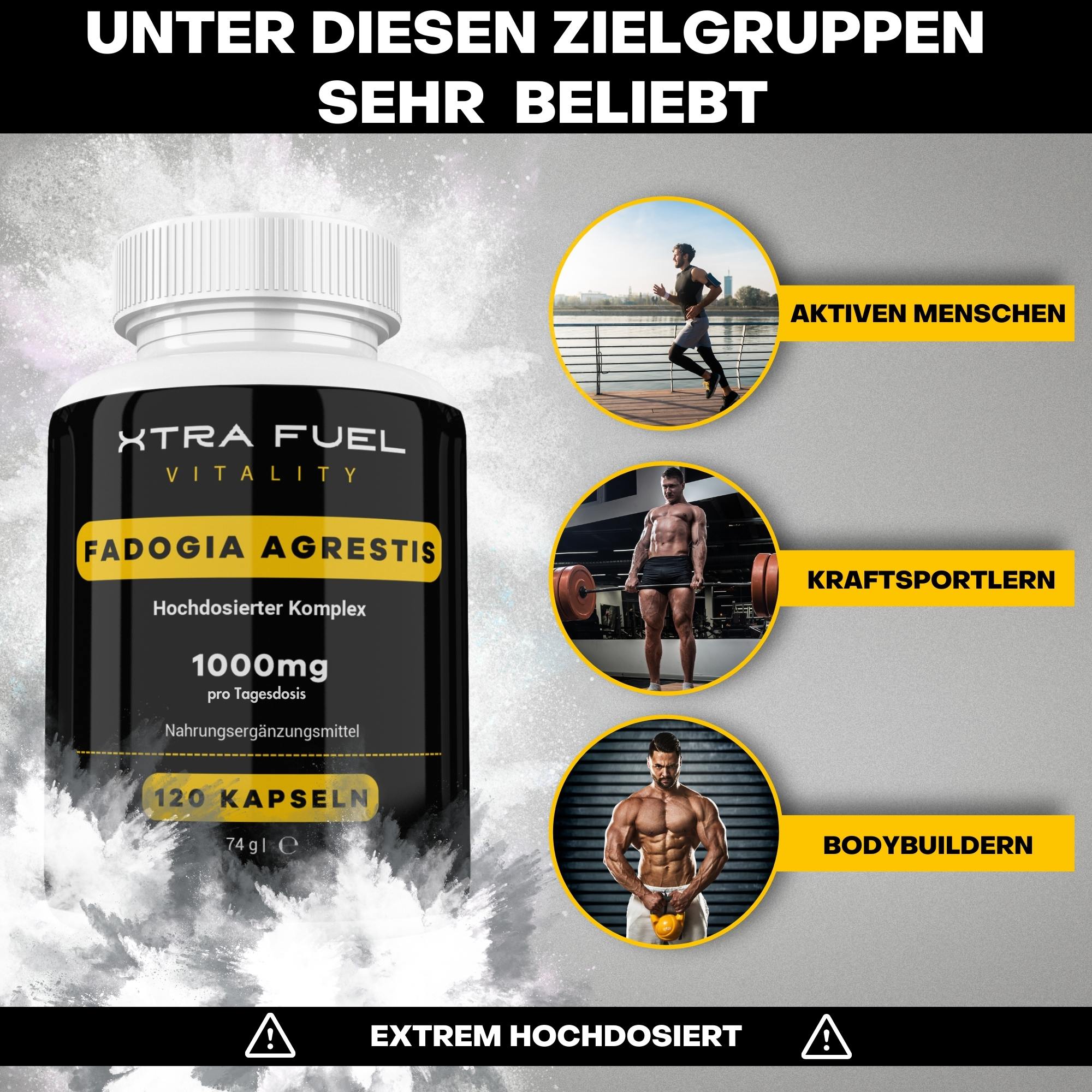 Fadogia Agrestis Kapseln - 1000mg Fadogia Extrakt - 100% natürlich & zertifiziert