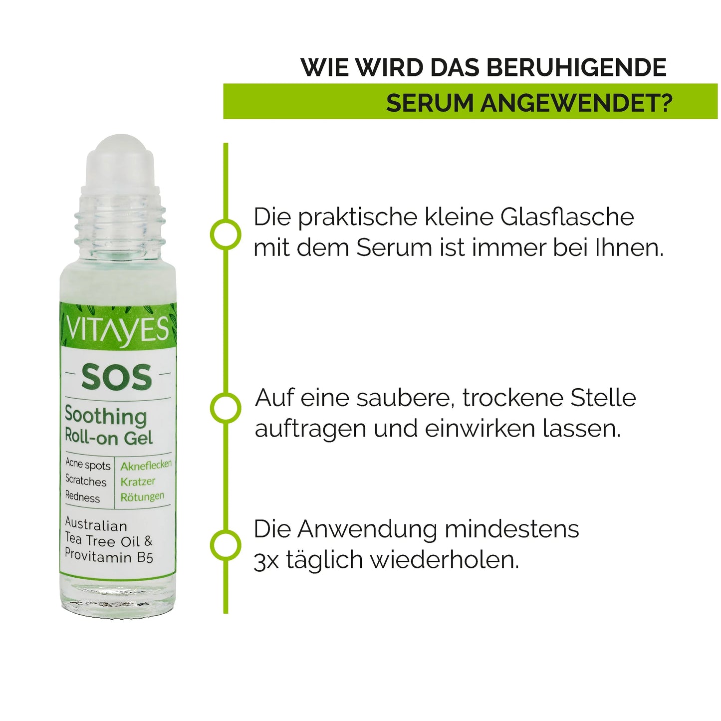 SOS Teebaumöl Roll-On – Akut-Hilfe bei Pickeln, Rötungen & Hautreizungen 10 ml