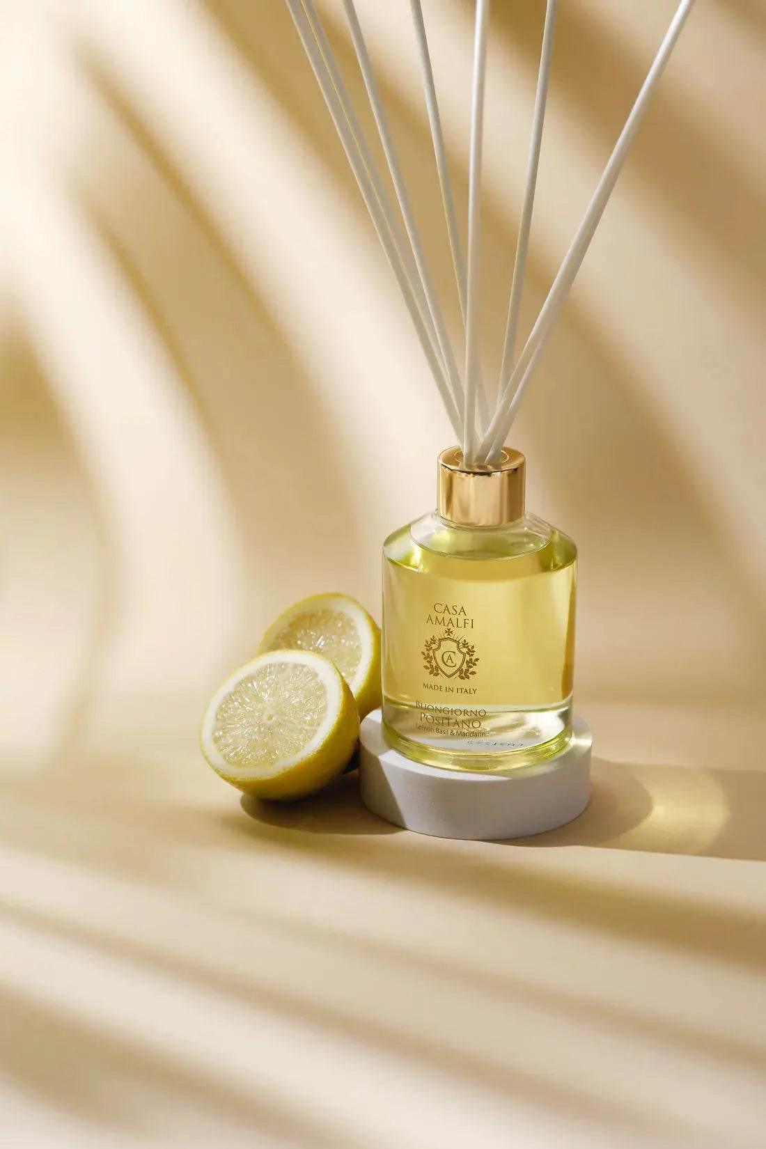 CASA AMALFI BUONGIORNO POSITANO HOME DIFFUSER - Lemon Basil & Mandarin - BLACK ELIXIR - Maison de Parfum