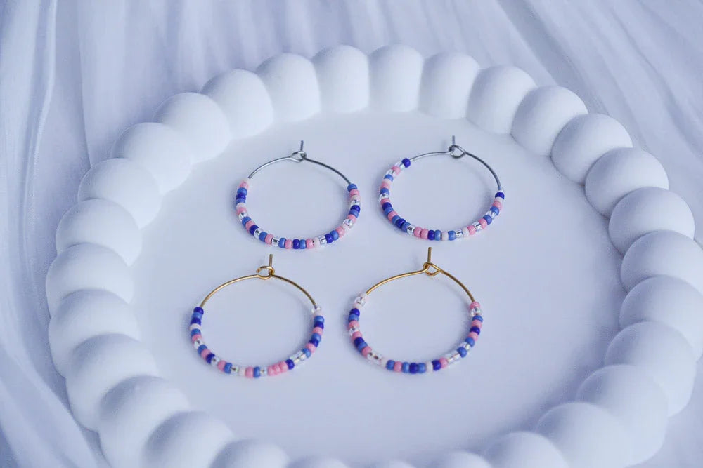 Creolen mit Perlen - Coastal Summer