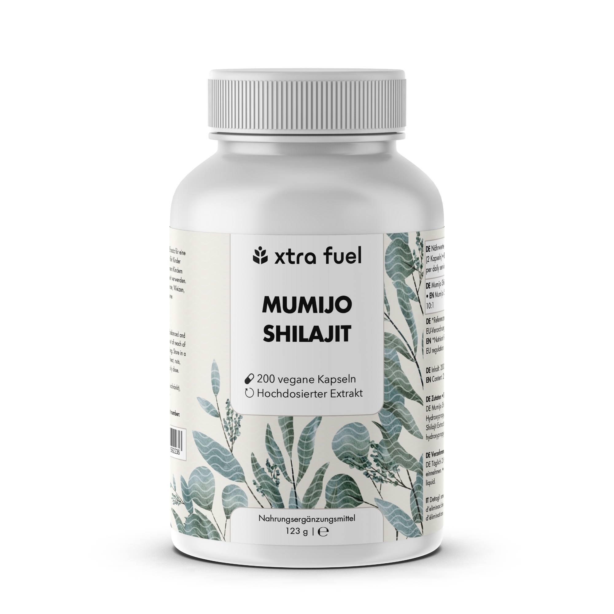 Shilajit Kapseln - 200x Mumijo Kapseln - Mit >80% Fulvinsäure