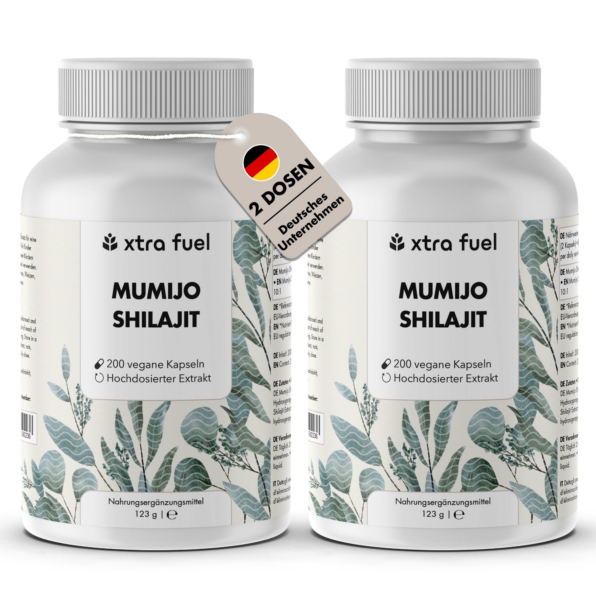 Shilajit Kapseln - 200x Mumijo Kapseln - Mit >80% Fulvinsäure
