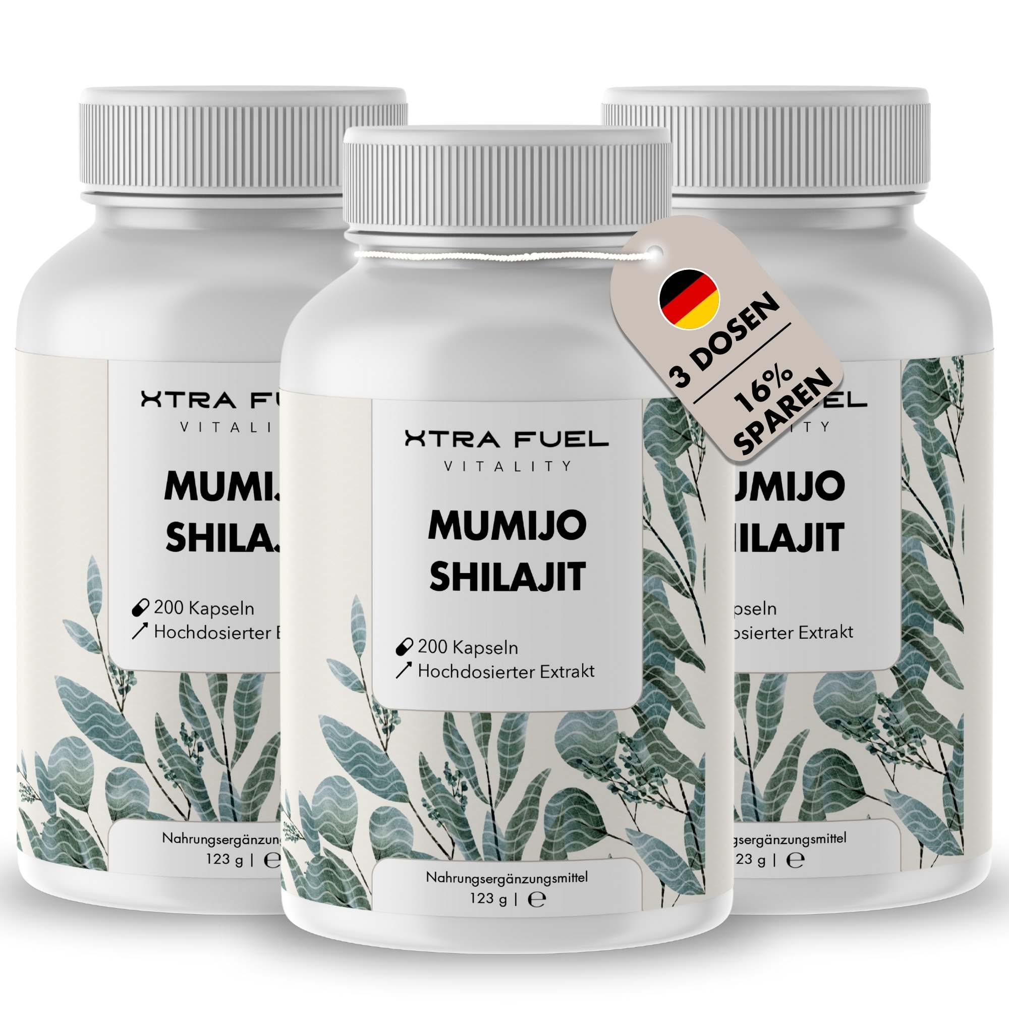 Shilajit Kapseln - 200x Mumijo Kapseln - Mit >80% Fulvinsäure
