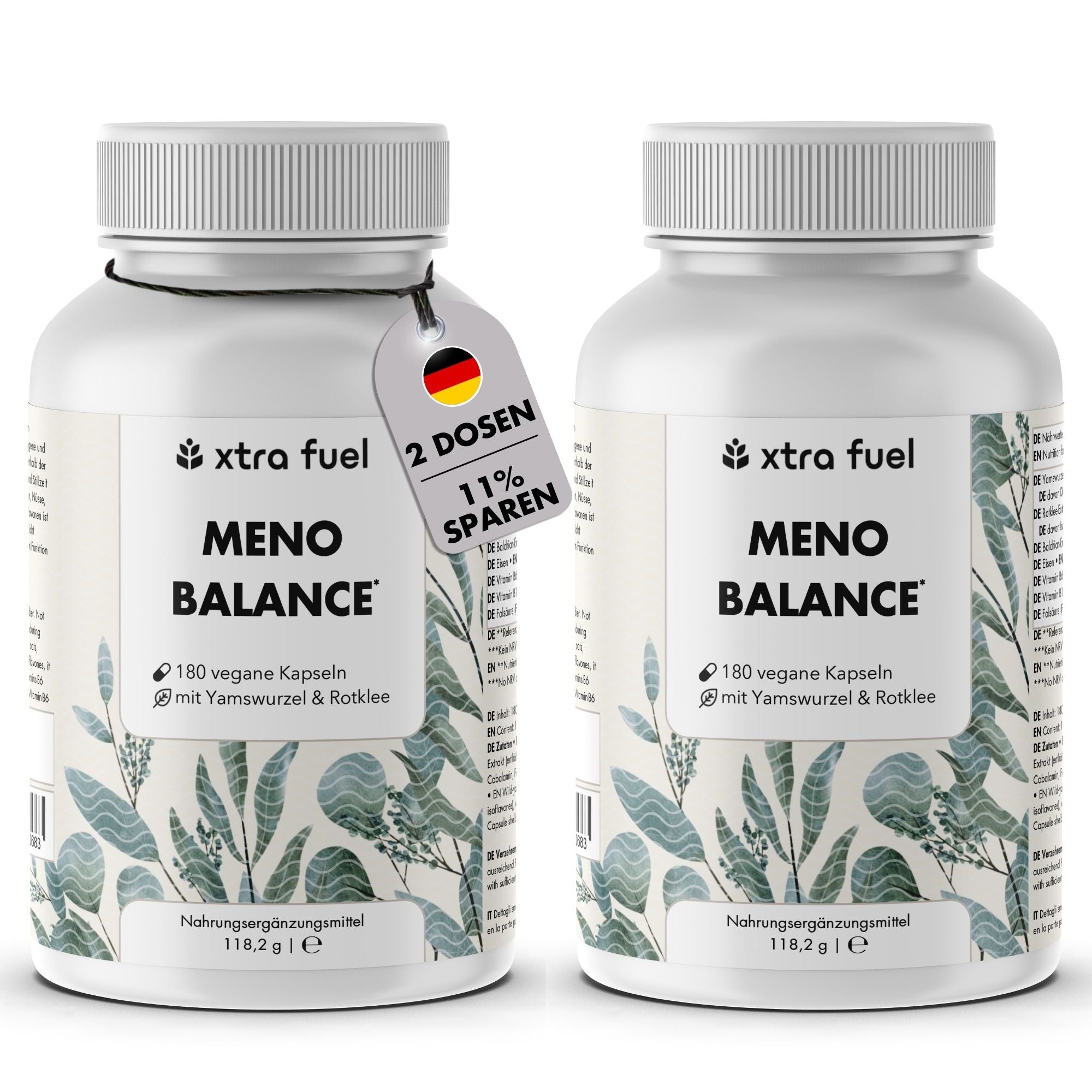 Wechseljahre Kapseln - Meno Balance - Natürliche Formel mit Yams, Rotklee, Baldrian & Eisen
