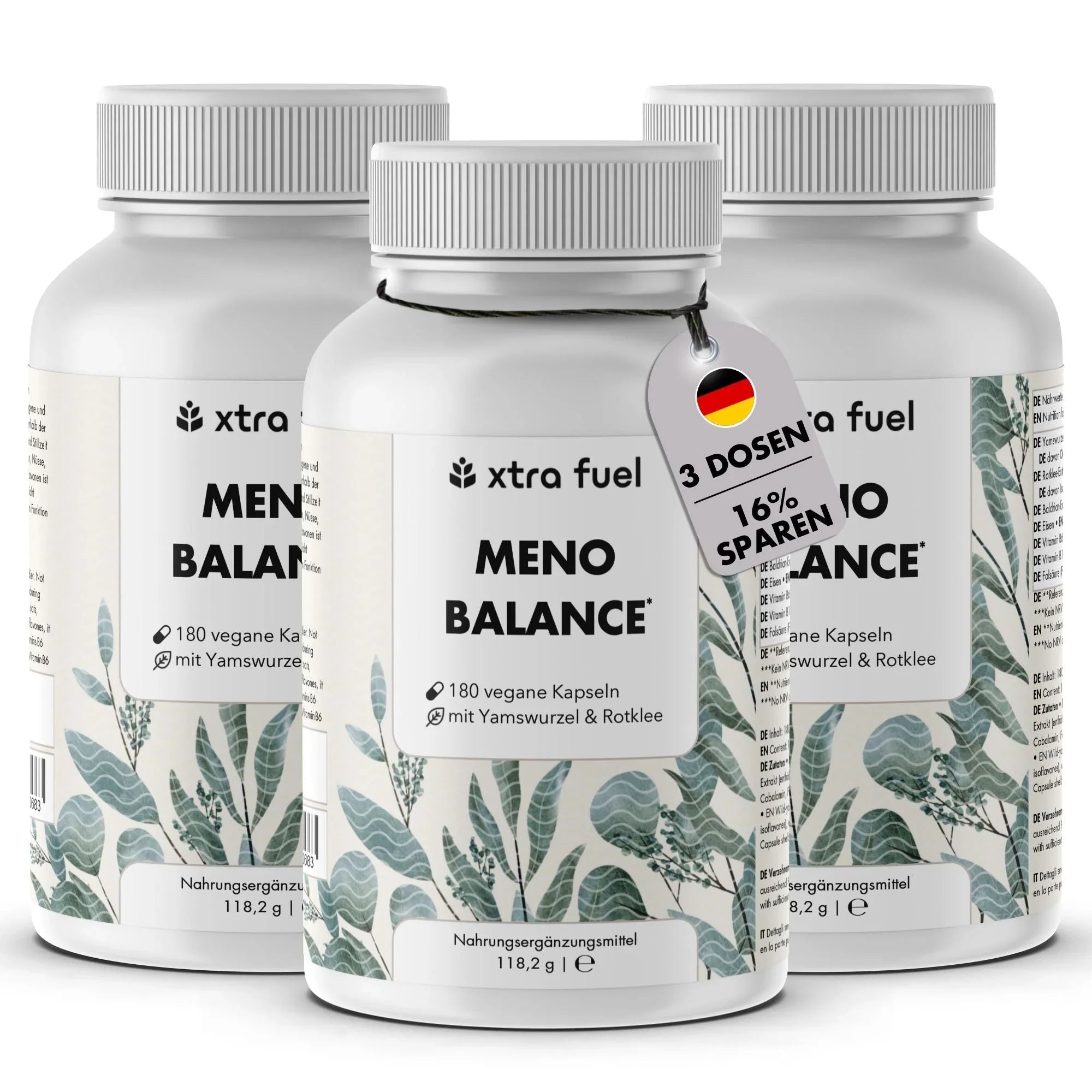 Wechseljahre Kapseln - Meno Balance - Natürliche Formel mit Yams, Rotklee, Baldrian & Eisen - BLACK ELIXIR - Maison de Parfum
