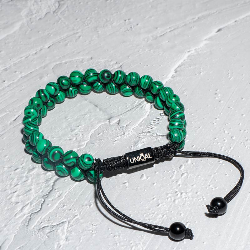EDELSTEINARMBAND MALACHIT 6MM