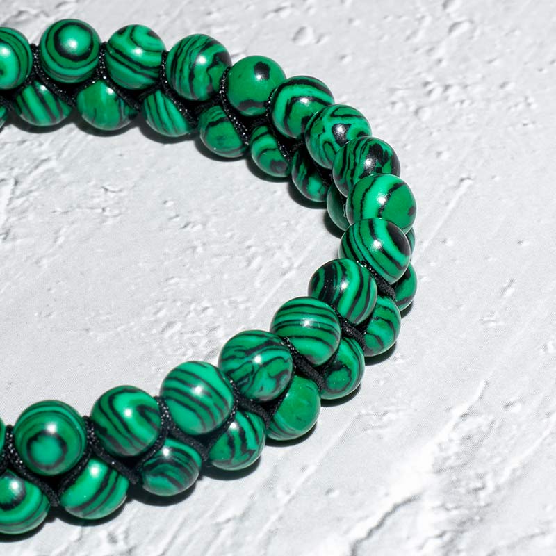 EDELSTEINARMBAND MALACHIT 6MM