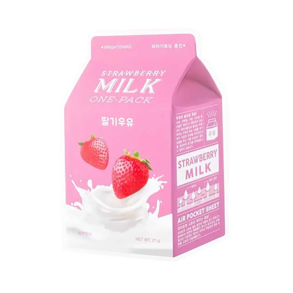 A' PIEU | Milk One-Pack Facemask Strawberry - 21 g
