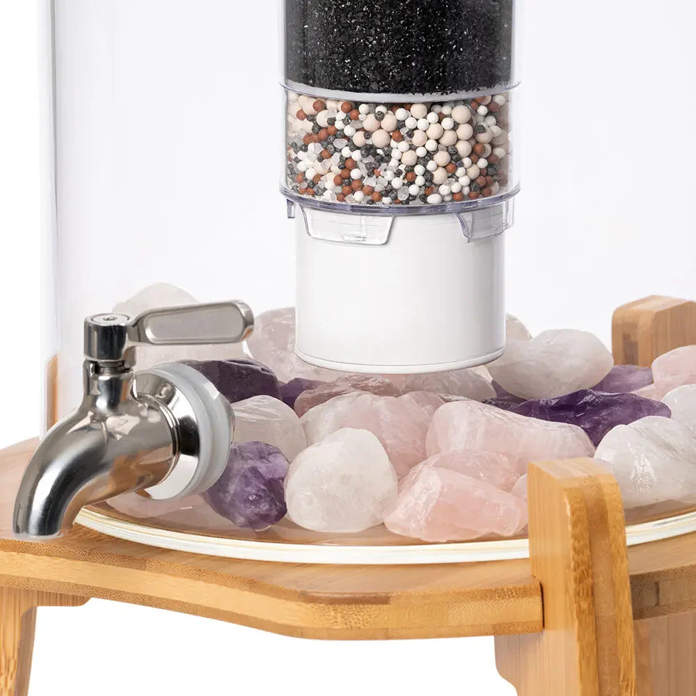 Kristallsteine für Wasserfilterstation - Lotus Vita - getrommelt - ca. 700-800g