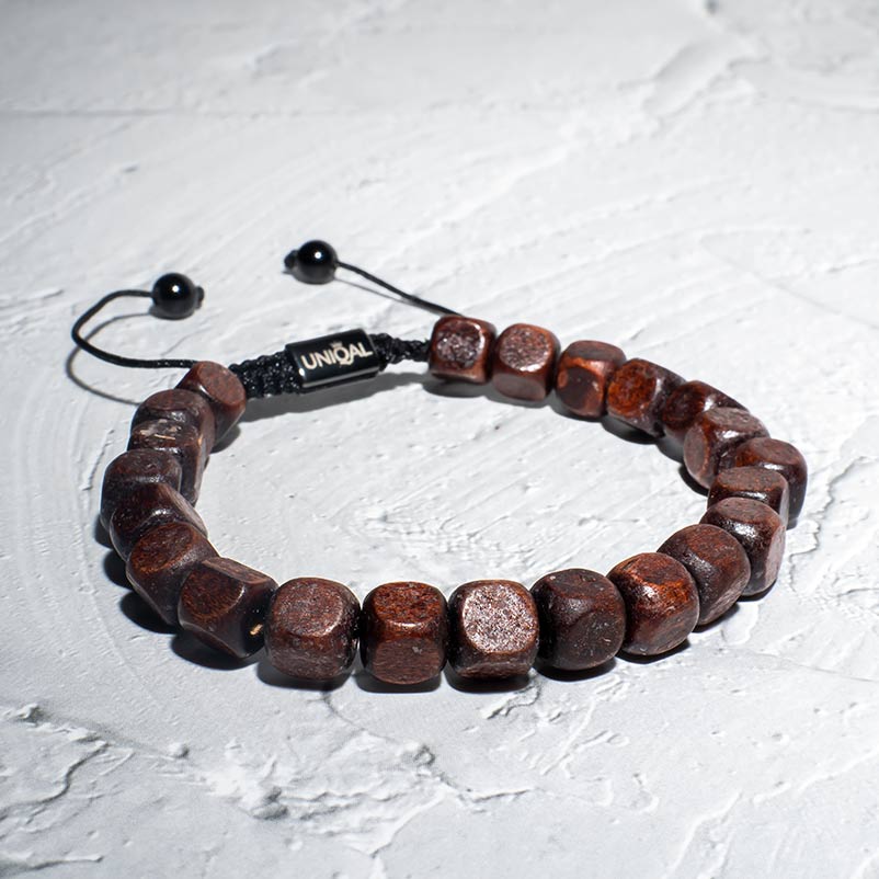 ARMBAND HOLZPERLEN BRAUN 10mm