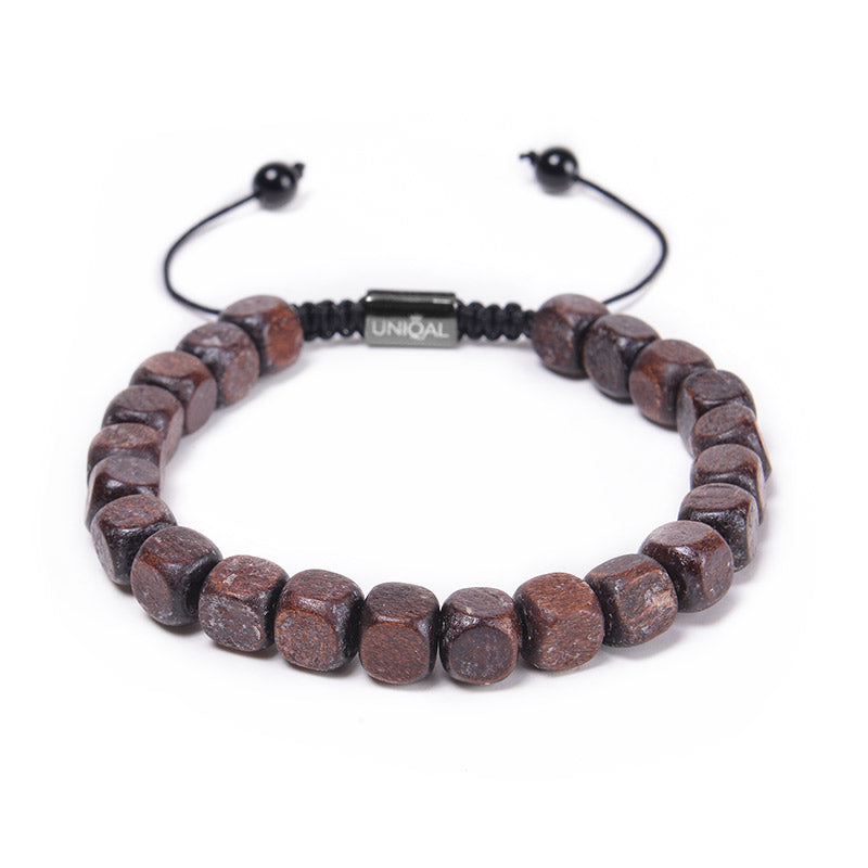 ARMBAND HOLZPERLEN BRAUN 10mm