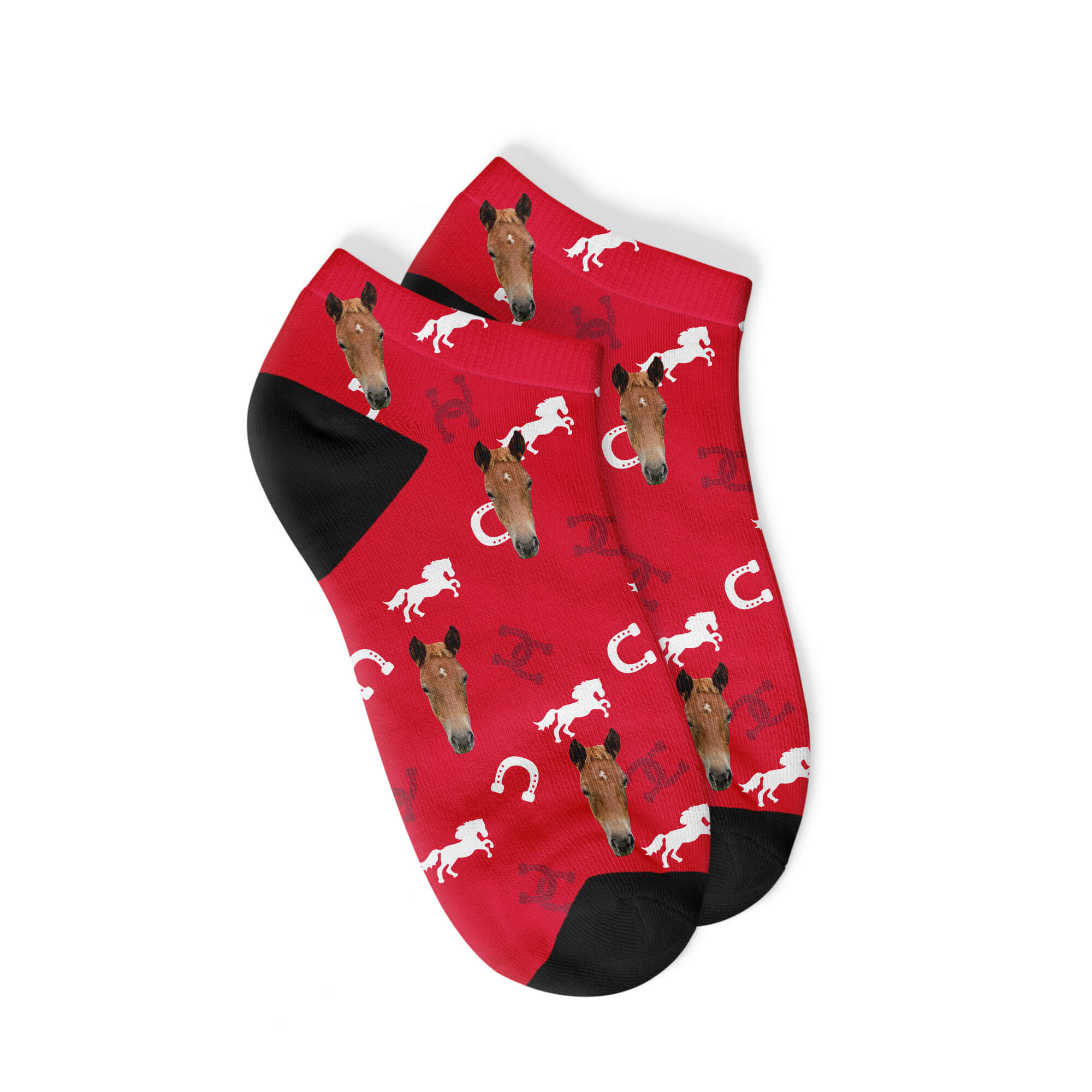 Personalisierte Pferde Sneakersocken