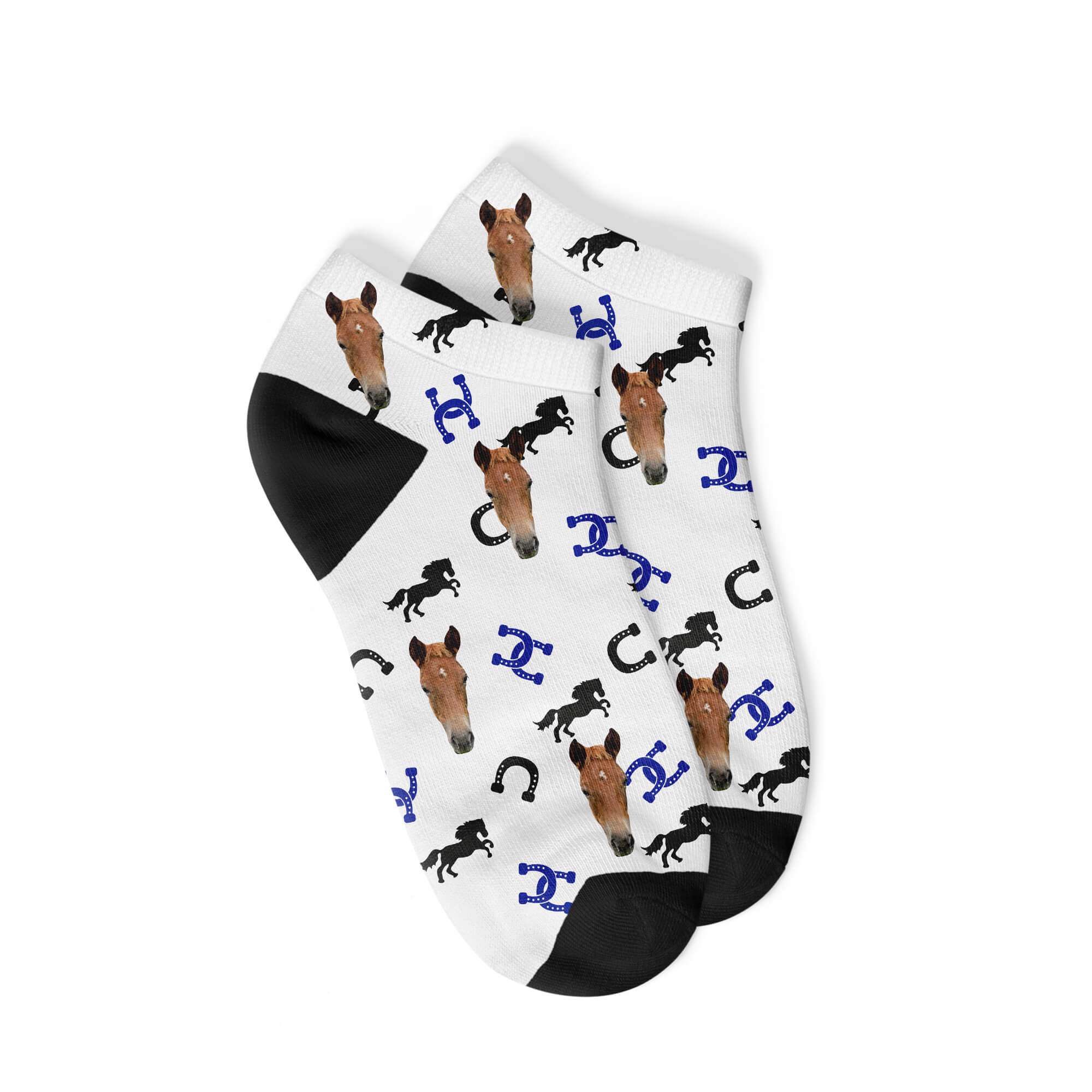 Personalisierte Pferde Sneakersocken