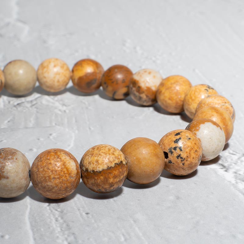 PERLENARMBAND LANDSCHAFTSJASPIS 8MM