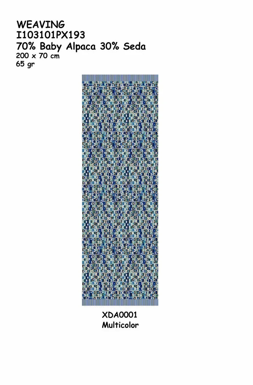 Kuna - Alpaka Webschal - Weaving – 70 % Baby‑Alpaka & 30 % Seide