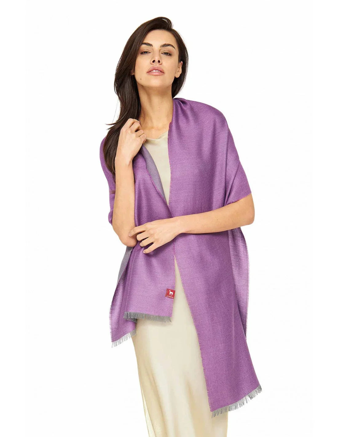 Apu Kuntur - ALPAKA-SEIDEN-SCHAL - DUO – 70 % BABY‑ALPAKA & 30 % SEIDE