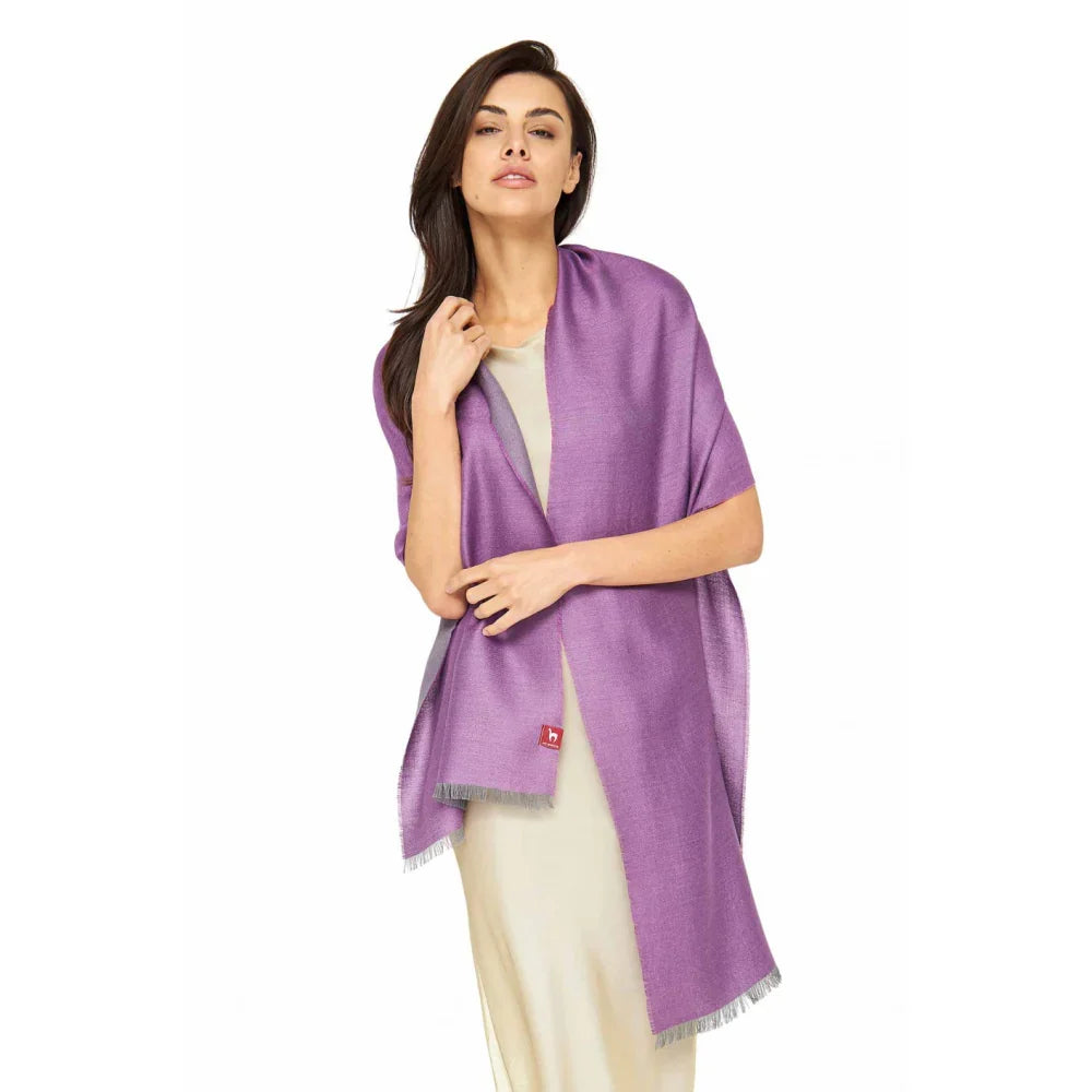 Apu Kuntur - ALPAKA-SEIDEN-SCHAL - DUO – 70 % BABY‑ALPAKA & 30 % SEIDE