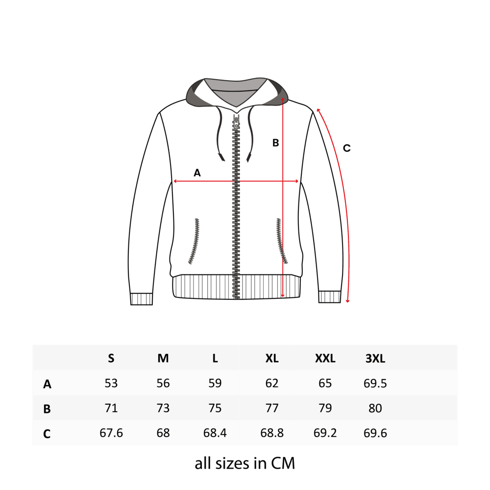 Harmony Premium Zip Hoodie (schwarz, unisex)