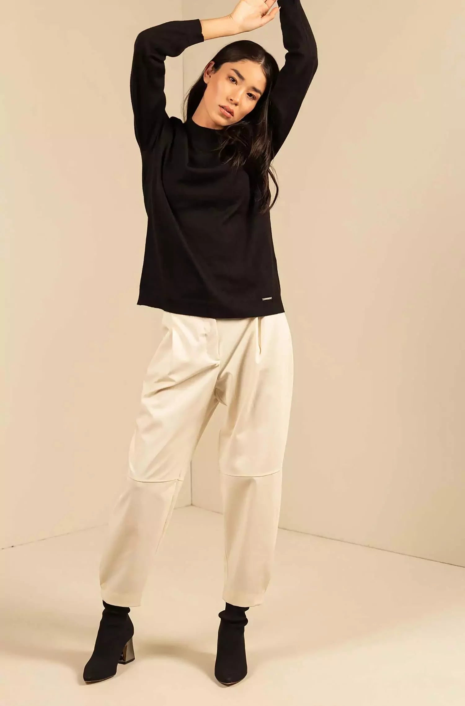 KUNA - Alpaka Damen Pullover Turtleneck - Anahi – 100 % Baby‑Alpaka