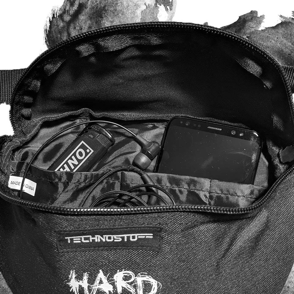 Scratched Hardtekk Bauchtasche