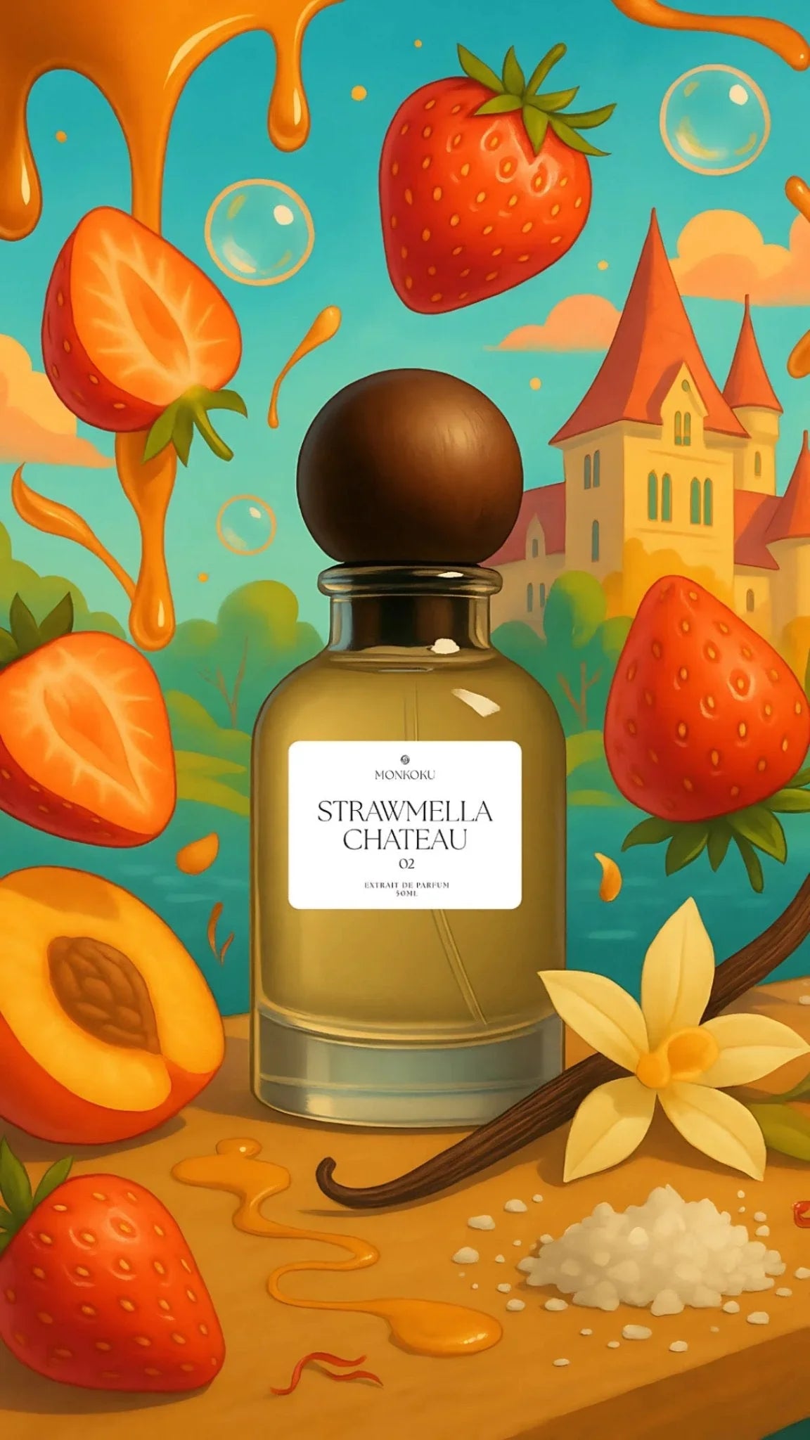 Strawmella Château Extrait de Parfum || MonKoku - BLACK ELIXIR - Maison de Parfum