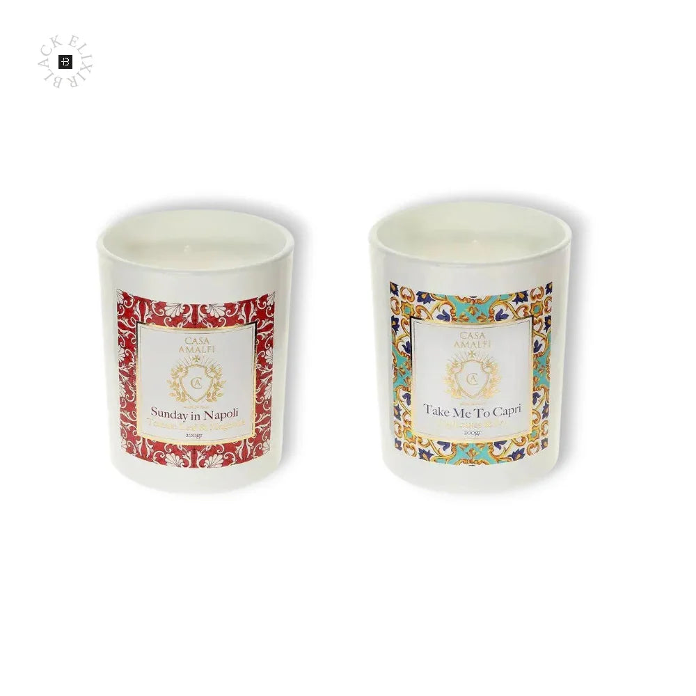 CASA AMALFI LIMITED EDITION CANDLE DUO - BLACK ELIXIR - Maison de Parfum