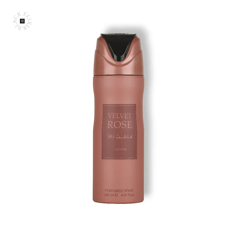 Lattafa Velvet Rose Deo Spray - BLACK ELIXIR - Maison de Parfum