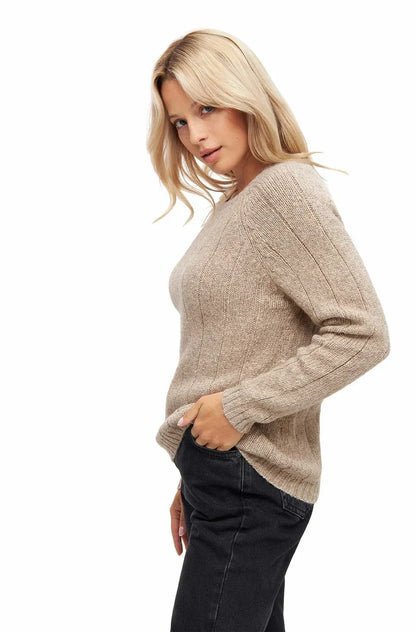 Apu Kuntur - Alpaka Pullover MOANA – Rundhals, leicht & weich mit Merinowolle