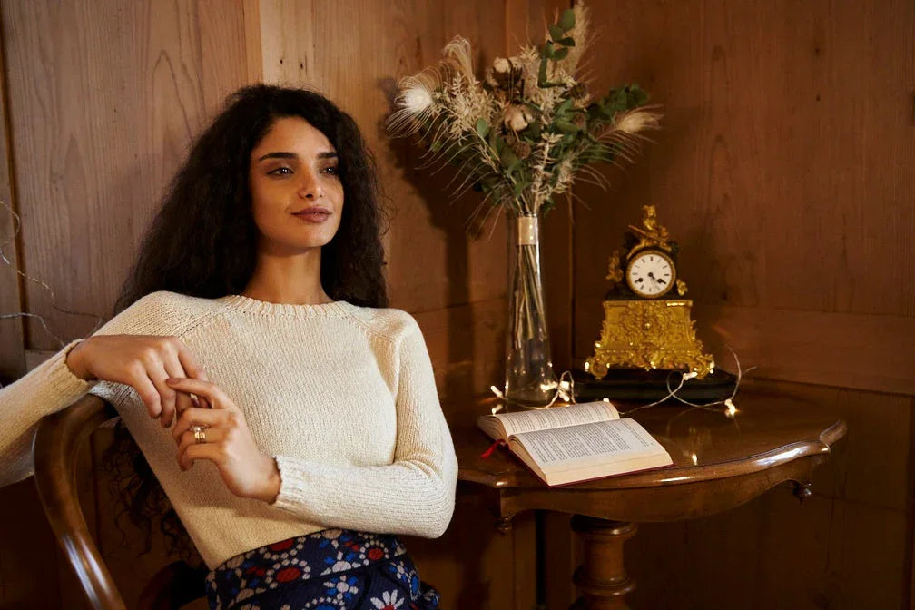 Apu Kuntur - Alpaka Rundhals Pullover ELLA – Baby Alpaka & Bio-Pima Baumwolle