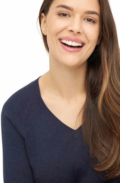 Apu Kuntur - Pullover AURELIA – V-Ausschnitt aus Bio-Baumwolle & Baby Alpaka