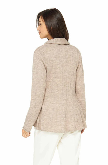 Apu Kuntur - Alpaka Strickjacke PENELOPE – Damen Schalkragenjacke aus Baby Alpaka
