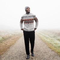 Apu Kuntur - Alpaka Strickjacke FIESTA – Herren-Jacke aus 100% Baby Alpaka