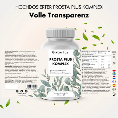 Prostata Kapseln - Prosta Plus Komplex - Effektive Formel mit Kürbiskern & Sägepalme - BLACK ELIXIR - Maison de Parfum