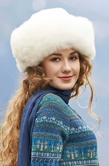 Apu Kuntur - Alpaka Fellmütze - 100% Alpaka-Fell