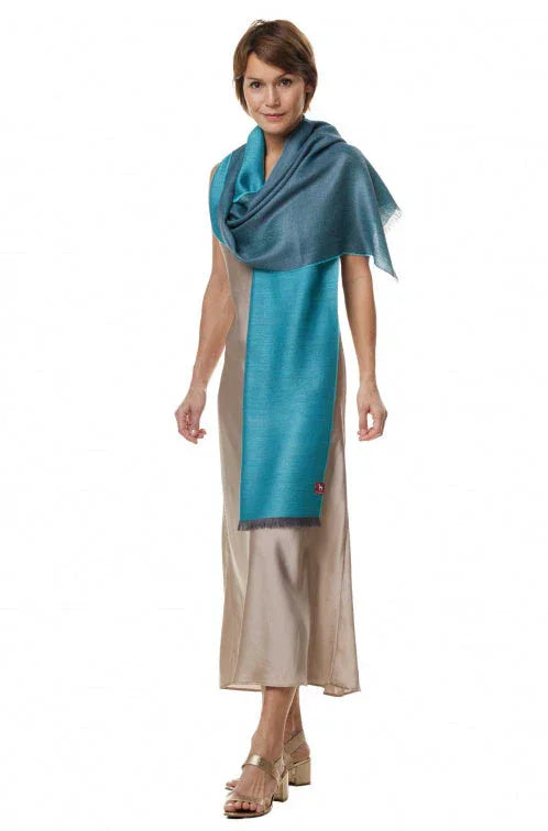 Apu Kuntur - ALPAKA-SEIDEN-SCHAL - DUO – 70 % BABY‑ALPAKA & 30 % SEIDE