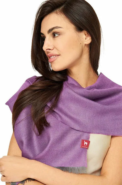 Apu Kuntur - ALPAKA-SEIDEN-SCHAL - DUO – 70 % BABY‑ALPAKA & 30 % SEIDE