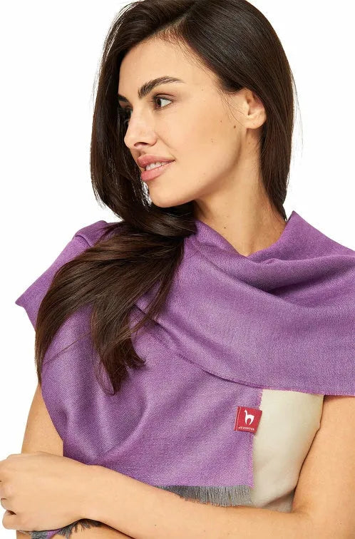 Apu Kuntur - ALPAKA-SEIDEN-SCHAL - DUO – 70 % BABY‑ALPAKA & 30 % SEIDE