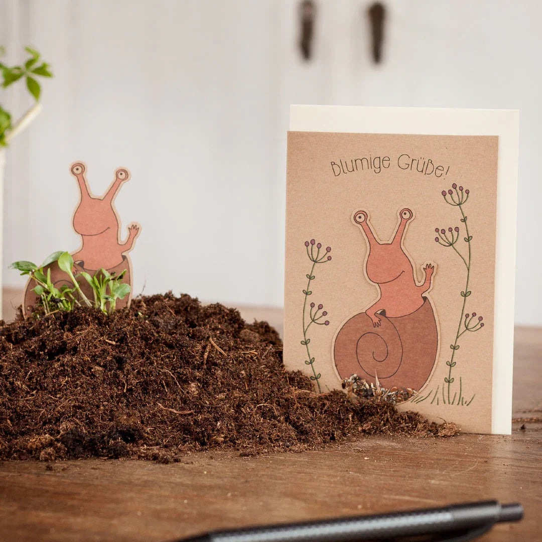 Grußkarte "Schnecke"