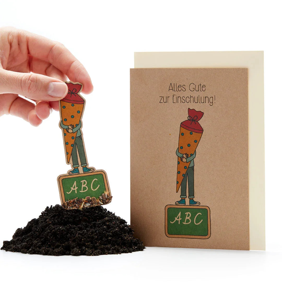 Grußkarte "Alles Gute zur Einschulung"