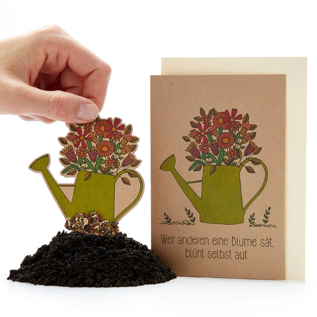 Grußkarte "Wer anderen eine Blume sät"
