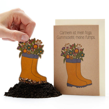 Grußkarte "Gärtnern ist mein Yoga"