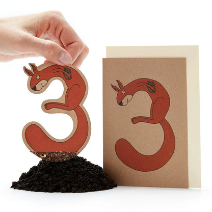 Geburtstagskarte "Drei"